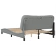 Bowery Hill Solid Pine Wood Bed Frame with LED in Light Gray