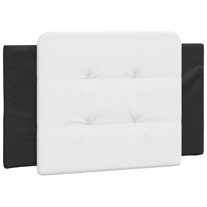Bowery Hill Contemporary Faux Leather Bed Frame in Black and White