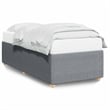 Bowery Hill Contemporary Twin XL Engineered Wood Bed Frame in Light Grey