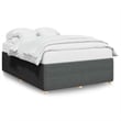 Bowery Hill Contemporary Engineered Wood Queen Bed Frame in Dark Gray