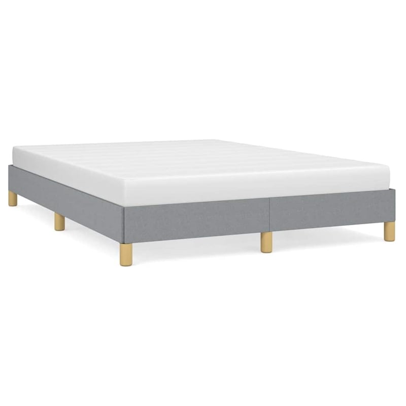 Bowery Hill Contemporary Queen Engineered Wood Bed Frame in Light Gray