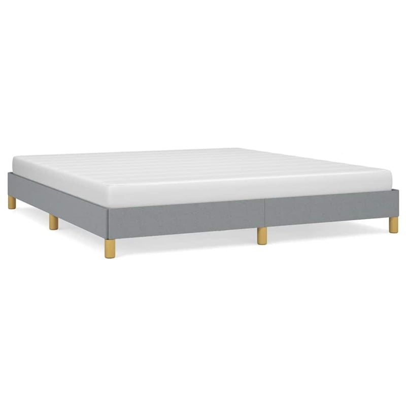 Bowery Hill Engineered Wood California King Bed Frame in Light Gray