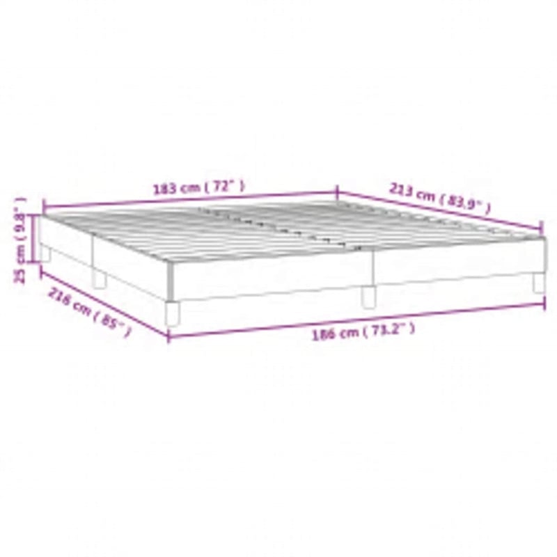 Bowery Hill Engineered Wood California King Bed Frame in Dark Gray
