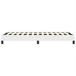 Bowery Hill Contemporary Modren Twin XL Faux Leather Bed Frame in White