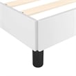 Bowery Hill Engineered Wood Faux Leather Full Bed Frame in White