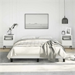 Bowery Hill Engineered Wood Faux Leather Full Bed Frame in White