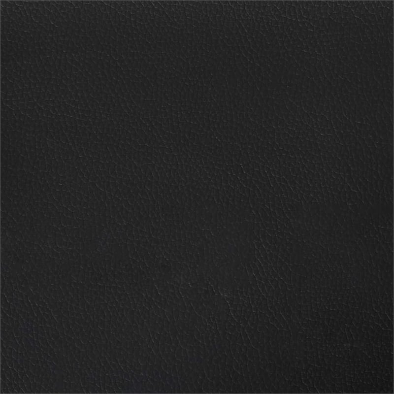 Bowery Hill Engineered Wood Faux Leather Queen Bed Frame in Black