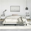 Bowery Hill Queen Faux Leather Engineered Wood Bed Frame in White