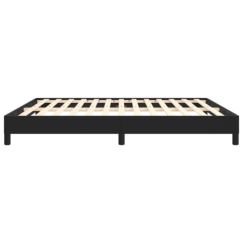 Bowery Hill Engineered Wood Faux Leather California King Bed Frame in Black