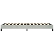 Bowery Hill Contemporary Engineered Wood Twin Bed Frame in Light Grey