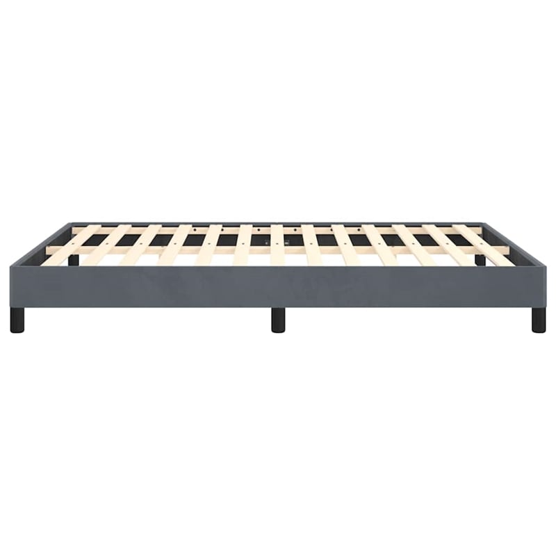 Bowery Hill Contemporary Engineered Wood Queen Bed Frame in Dark Gray