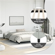 Bowery Hill Contemporary Engineered Wood King Bed Frame in Light Grey