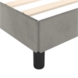 Bowery Hill Contemporary Engineered Wood King Bed Frame in Light Grey