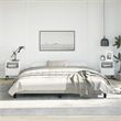 Bowery Hill Contemporary Engineered Wood King Bed Frame in Light Grey
