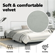 Bowery Hill Contemporary Engineered Wood King Bed Frame in Light Grey