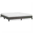 Bowery Hill Engineered Wood King Bed Frame in Dark Gray Fabric
