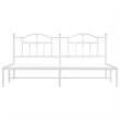 Bowery Hill Powder-Coated Steel King/Double Bed Frame in White
