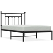 Bowery Hill Contemporary Powder-Coated Steel Twin Bed Frame in Black