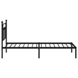 Bowery Hill Contemporary Powder-Coated Steel Twin Bed Frame in Black