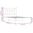 Bowery Hill Contemporary Powder-Coated Steel Twin Bed Frame in Black