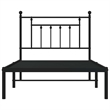 Bowery Hill Contemporary Powder-Coated Steel Twin Bed Frame in Black
