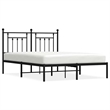 Bowery Hill Rectangular Powder-Coated Steel King Bed Frame in Black