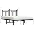 Bowery Hill Rectangular Powder-Coated Steel King Bed Frame in Black