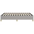 Bowery Hill Engineered Wood Faux Leather Full Bed Frame in Light Gray