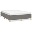 Bowery Hill Contemporary Engineered Wood Bed Queen Frame in Dark Gray