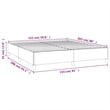 Bowery Hill Contemporary Engineered Wood Bed Queen Frame in Dark Gray