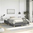 Bowery Hill Contemporary Engineered Wood Bed Queen Frame in Dark Gray