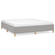 Bowery Hill Contemporary Engineered Wood King Bed Frame in Light Gray