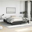 Bowery Hill Contemporary Polyester King Bed Frame in Black Finish
