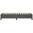 Bowery Hill Engineered Wood Velvet Twin Bed Frame in Dark Gray