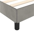 Bowery Hill Engineered Wood Faux Leather Full Bed Frame in Light Gray