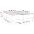 Bowery Hill Engineered Wood Faux Leather Full Bed Frame in Light Gray