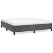 Bowery Hill Contemporary Engineered Wood King Bed Frame in Dark Gray