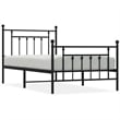 Bowery Hill Contemporary Powder-Coated Steel Twin Bed Frame in Black