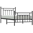 Bowery Hill Contemporary Powder-Coated Steel Twin Bed Frame in Black