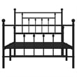Bowery Hill Contemporary Powder-Coated Steel Twin Bed Frame in Black