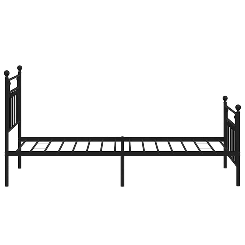 Bowery Hill Contemporary Powder-Coated Steel Twin Bed Frame in Black
