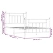 Bowery Hill Contemporary Powder-Coated Steel Twin Bed Frame in Black
