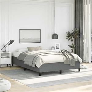 Bowery Hill Contemporary Engineered Wood Bed Frame in Dark Grey