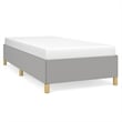Bowery Hill Contemporary Engineered Wood Twin Bed Frame in Light Grey