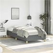 Bowery Hill Contemporary Engineered Wood Twin XL Bed Frame in Dark Gray