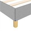 Bowery Hill Contemporary Twin With Headboard Bed Frame in Light Gray