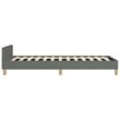 Bowery Hill Engineered Wood Twin Bed Frame with Headboard in Dark Gray