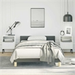 Bowery Hill Engineered Wood Twin Bed Frame with Headboard in Dark Gray