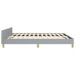 Bowery Hill Contemporary King Bed Frame With Headboard in Light Gray