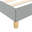 Bowery Hill Contemporary King Bed Frame With Headboard in Light Gray